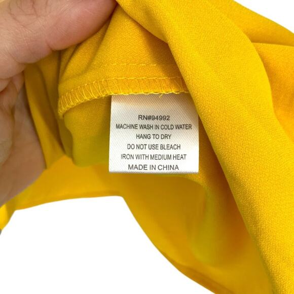 Patrizia Luca Oversize Tunic Top Yellow One Size OS NWOT $128 MSRP - Picture 6 of 8